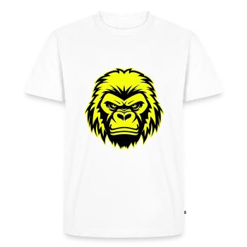 Gorilla Head Portrait Icon - Men's Premium Organic T-Shirt - white - Front - Nico (187cm)
