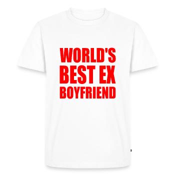 world's best ex boyfriend - T-shirt Premium bio Homme - blanc - Devant - Nico (187cm)
