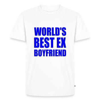 worlds best ex boyfriend - T-shirt Premium bio Homme - blanc - Devant - Nico (187cm)