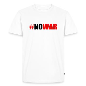 No war - Men's Premium Organic T-Shirt - white - Front - Nico (187cm)