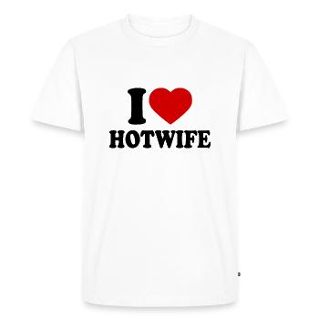 I love hotwife - T-shirt Premium bio Homme - blanc - Devant - Nico (187cm)