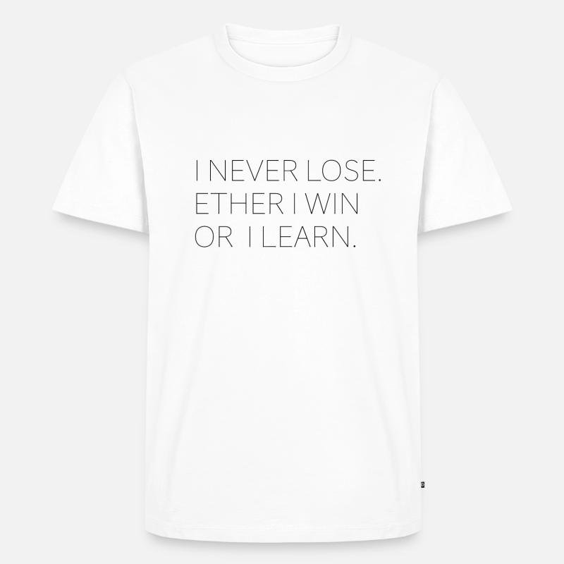 Affirmation Sprüche Motivation - Männer Premium Bio T-Shirt - Weiß