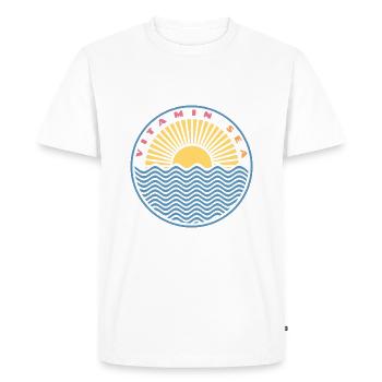 VITAMIN SEA - Men's Premium Organic T-Shirt - white - Front - Nico (187cm)