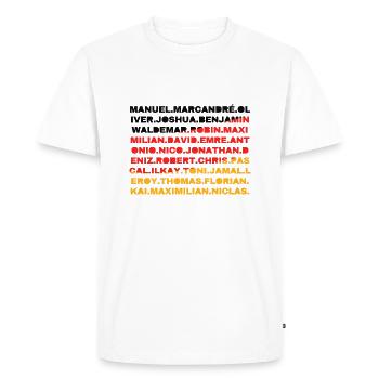 Le footballeur national nomme l’Allemagne - T-shirt Premium bio Homme - blanc - Devant - Nico (187cm)
