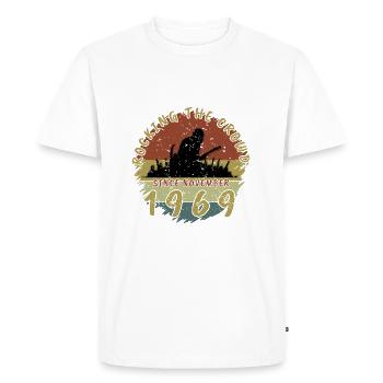 55th Birthday Rocking this planet GIT 11/1969 - Men's Premium Organic T-Shirt - white - Front - Nico (187cm)