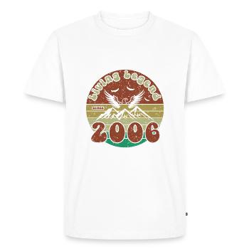 18ème anniversaire Légende vivante depuis VIN 2006 - T-shirt Premium bio Homme - blanc - Devant - Nico (187cm)