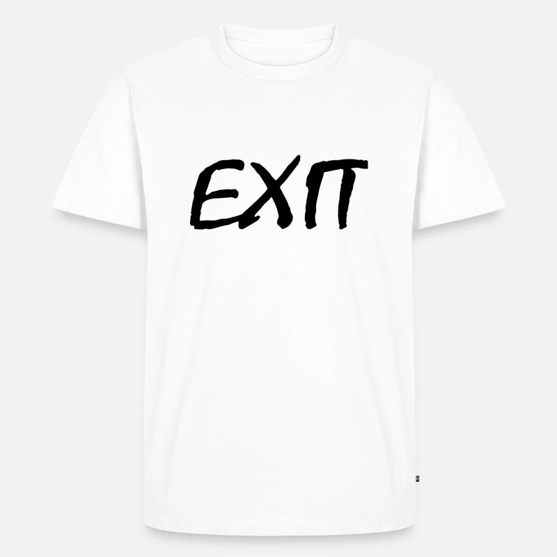 Exit - Männer Premium Bio T-Shirt - Weiß