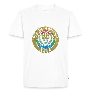 20. Geburtstag Wild, libre et indompté depuis 02/2005 - T-shirt Premium bio Homme - blanc - Devant - Nico (187cm)
