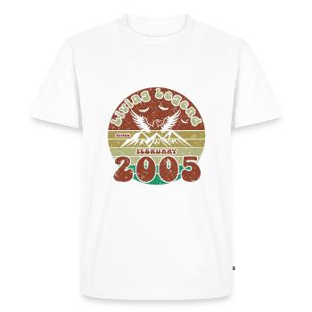 20ème Anniversaire Légende Vivante depuis VIN 02/2005 - T-shirt Premium bio Homme - blanc - Devant - Nico (187cm)