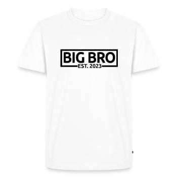 Big Bro Est. 2023 Promoted To Big Brother - Men's Premium Organic T-Shirt - white - Front - Nico (187cm)