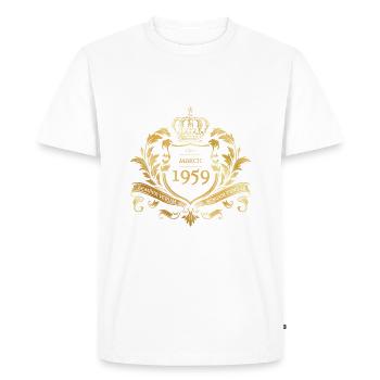 66e anniversaire Semper Verum - Création 03/1959 - T-shirt Premium bio Homme - blanc - Devant - Nico (187cm)