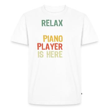 Klavier Piano Pianist Keyboard Keyboarder - Men's Premium Organic T-Shirt - white - Front - Nico (187cm)