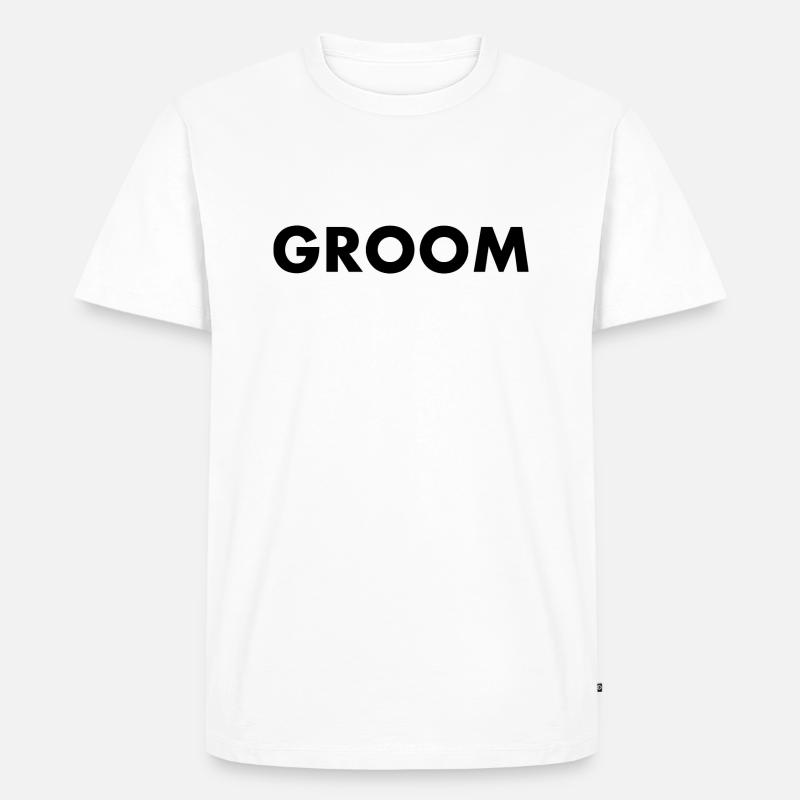 Groom - Männer Premium Bio T-Shirt - Weiß