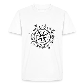 Compass maritime sea navigation nautical - Men's Premium Organic T-Shirt - white - Front - Nico (187cm)