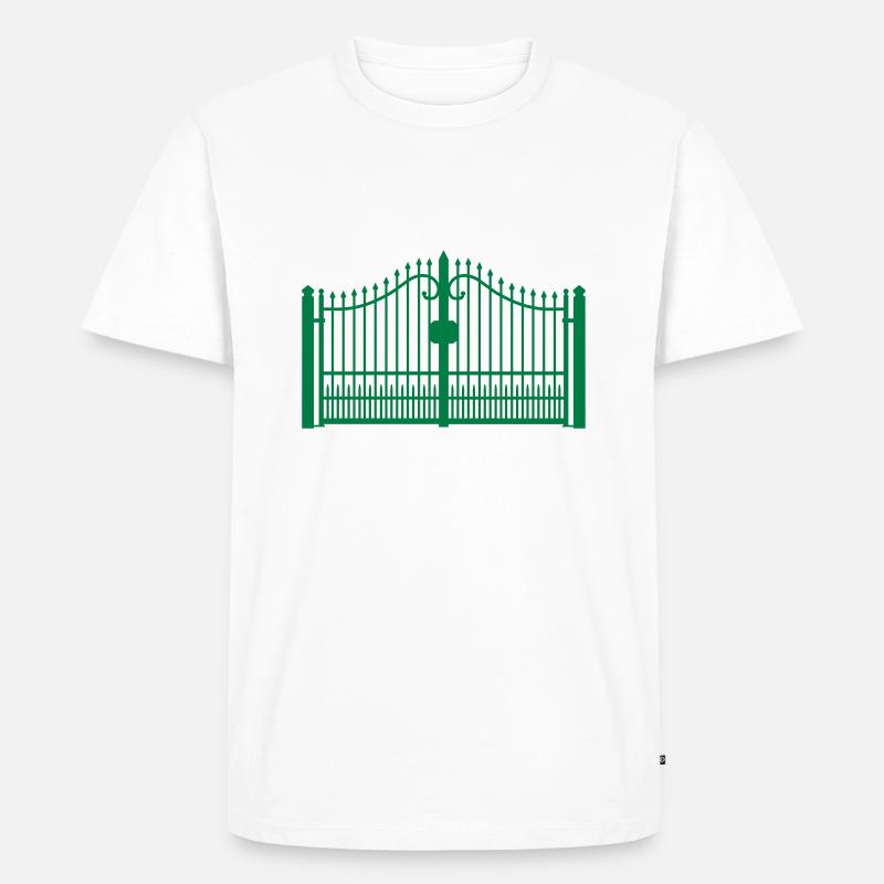 schmiedeeisernes Tor_c1 - Männer Premium Bio T-Shirt - Weiß