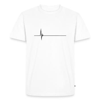 Pulse Heartbeat - T-shirt Premium bio Homme - blanc - Devant - Nico (187cm)