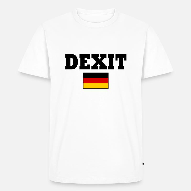 Dexit - Männer Premium Bio T-Shirt - Weiß