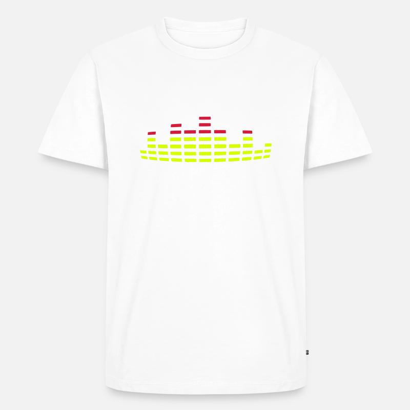 EQ Equalizer Analyser 3D - Männer Premium Bio T-Shirt - Weiß
