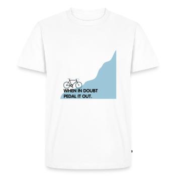 When in doubt pedal it out - Men's Premium Organic T-Shirt - white - Front - Nico (187cm)