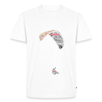 Paraglider Wordcloud - Männer Premium Bio T-Shirt - Weiß - Vorne - Nico (187cm)