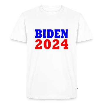 Joe biden 2024 - Men's Premium Organic T-Shirt - white - Front - Nico (187cm)