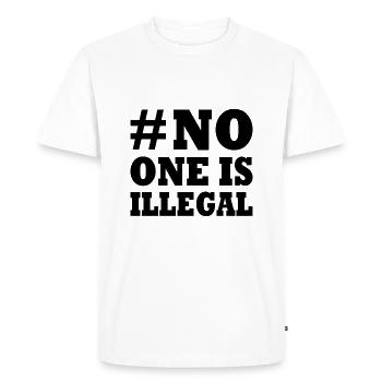 no one is illegal - Men's Premium Organic T-Shirt - white - Front - Nico (187cm)
