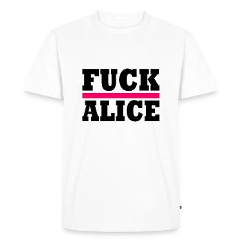 Baise alice - T-shirt Premium bio Homme - blanc - Devant - Nico (187cm)
