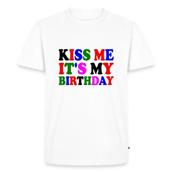 Its my birthday - T-shirt Premium bio Homme - blanc - Devant - Nico (187cm)