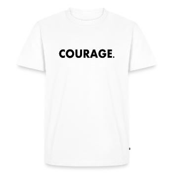Courage - T-shirt Premium bio Homme - blanc - Devant - Nico (187cm)