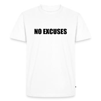 No excuses - Men's Premium Organic T-Shirt - white - Front - Nico (187cm)