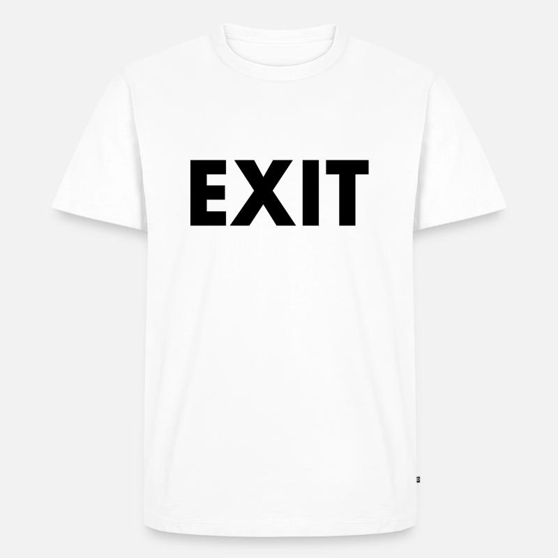 Exit - Männer Premium Bio T-Shirt - Weiß