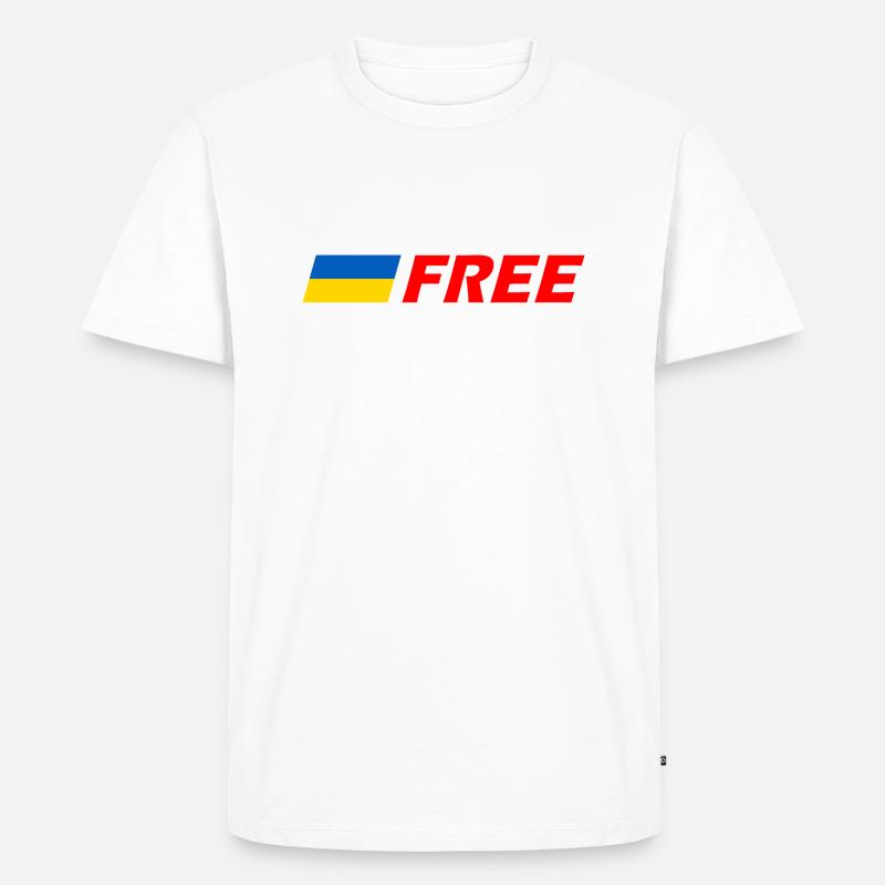 Ukraine - Männer Premium Bio T-Shirt - Weiß