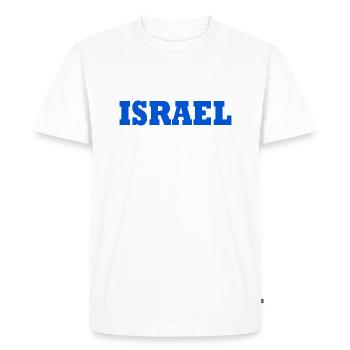 Israël - T-shirt Premium bio Homme - blanc - Devant - Nico (187cm)