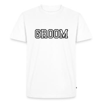 Groom Cool Matching Couple Wedding Party Mariage - T-shirt Premium bio Homme - blanc - Devant - Nico (187cm)