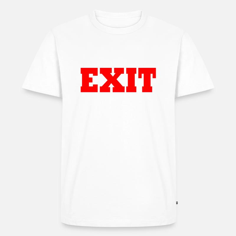 Exit - Männer Premium Bio T-Shirt - Weiß