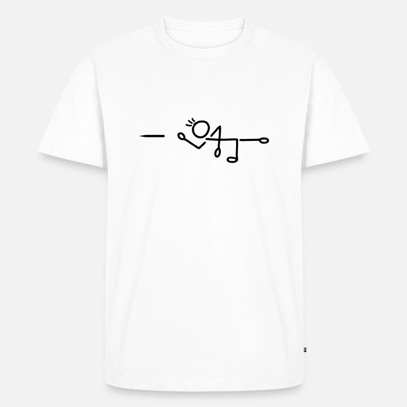 Pfeil werfen - Dart - Männer Premium Bio T-Shirt - Weiß