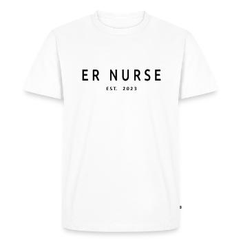 ER Nurse Est. 2023 Fier ER Nurse Gift Hommes & Femmes - T-shirt Premium bio Homme - blanc - Devant - Nico (187cm)