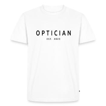 Opticien Est. 2023 Cadeau étudiant opticien diplômé - T-shirt Premium bio Homme - blanc - Devant - Nico (187cm)