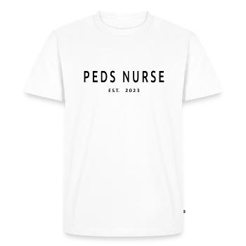 Peds Nurse Est. 2023 Étudiante diplômée en soins infirmiers - T-shirt Premium bio Homme - blanc - Devant - Nico (187cm)