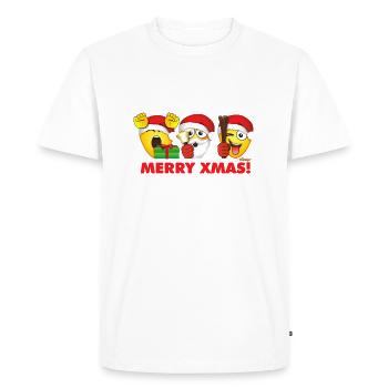 Merry Xmas - Merry Christmas - The Goodeys ® - Men's Premium Organic T-Shirt - white - Front - Nico (187cm)