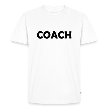 Coach - Men's Premium Organic T-Shirt - white - Front - Nico (187cm)