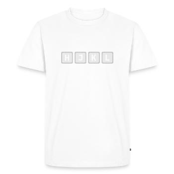 HJKL Computer Keys VI & Vim Code Geeks & Nerds - Men's Premium Organic T-Shirt - white - Front - Nico (187cm)