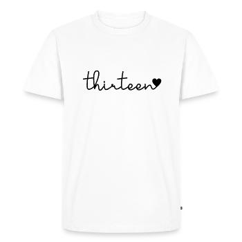 Mignon cadeau d’anniversaire 13 ans 13 ans - treize - T-shirt Premium bio Homme - blanc - Devant - Nico (187cm)