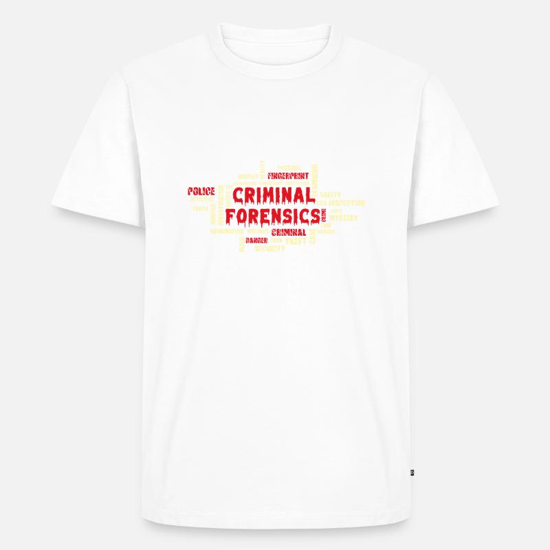 Spurensicherung - Kripo Polizei Kriminaltechnik - Männer Premium Bio T-Shirt - Weiß