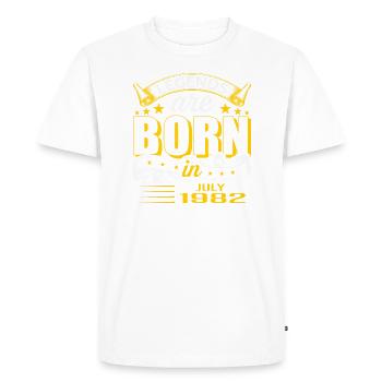 Juillet 1982 - Cadeau du 40e anniversaire. Génial. - T-shirt Premium bio Homme - blanc - Devant - Nico (187cm)