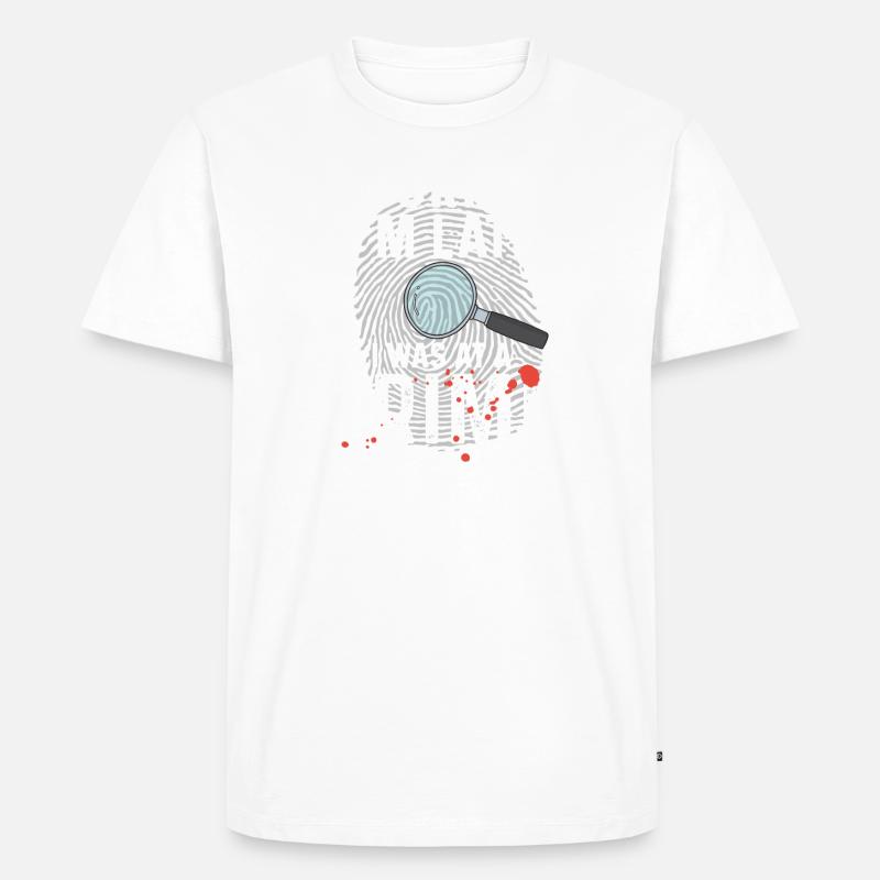 Spurensicherung - Kripo Polizei Kriminaltechnik - Männer Premium Bio T-Shirt - Weiß