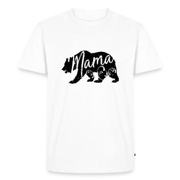 Womans Mama Bear Great Gift For Mom or mum - Men's Premium Organic T-Shirt - white - Front - Nico (187cm)