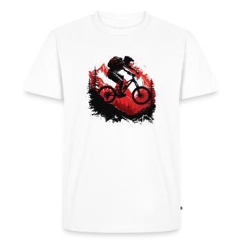MBR mountain biker - Men's Premium Organic T-Shirt - white - Front - Nico (187cm)