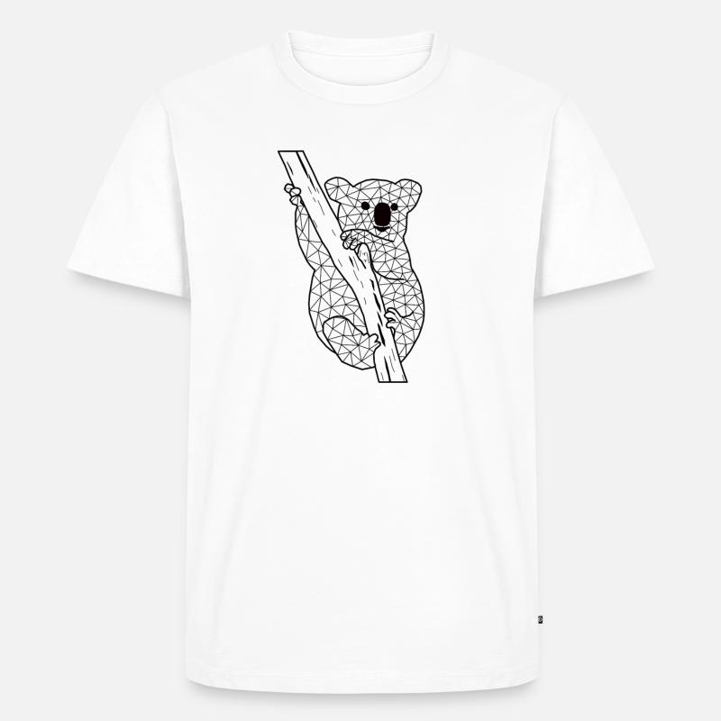 Koalaa GeomeTRIX - Männer Premium Bio T-Shirt - Weiß