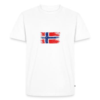 ALESUND 2024 Voyage de pêche Norvège - T-shirt Premium bio Homme - blanc - Devant - Nico (187cm)